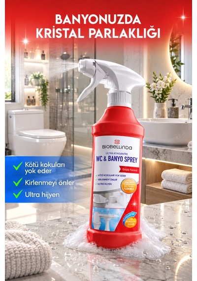 Ultra Konsantre Wc Ve Banyo Temizleme Spreyi Güçlü Formül Kireç Sabun Artığı Ve Kir Temizleyici 450 Ml Diğer