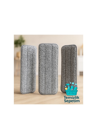 Cırtcırtlı Tablet Mop Ve Sprey Mop Uyumlu Mikrofiber Yedek Bez 3 Adet