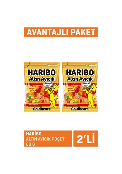 Haribo Altın Ayıcık Poşet 2 X 80 G - 8 Adet Tarı