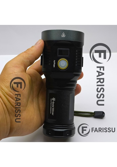 Gold Silver Gs-14100 50w 5000 Lümen Profesyonel Şarjlı El Feneri Siyah