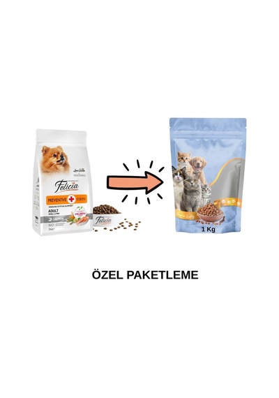 Felicia Hipoalerjenik Somonlu Küçük Irk Düşük Tahıllı Yetişkin Köpek Maması Paketten Bölme Doypack 1 Kg
