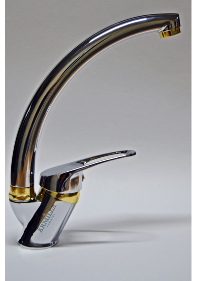 Krom Gold Lüx Mix Kuğu Banyo Lavabo Mutfak Eviye Musluğu Bataryası Sıcak Soğuk Çift Su Girişli Diğer