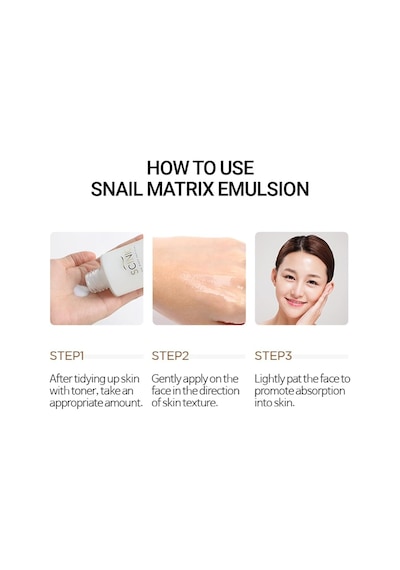 Snail Matrix Emulsion Salyangoz Özlü Kolajen İçerikli Nemlendirici Emülsiyon