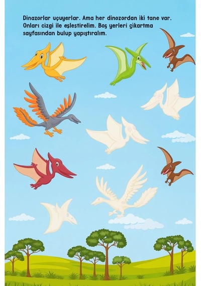 Sticker Kitabım Dinozorlar 60 Renkli Ve Eğitici Çıkartma İle Öğretici Etkinlik Kitabı
