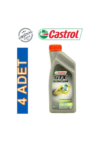 Castrol GTX Ultraclean 10W-40 A3/B4 Motor Yağı 4 x 1 L