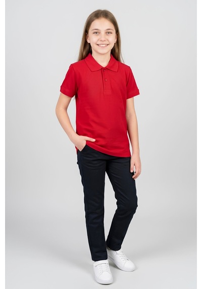Modanino Kız Çocuk T-shirt %100 Pamuk Ve Okul Tarz 6-16 Yaş 12784mrt Kırmızı