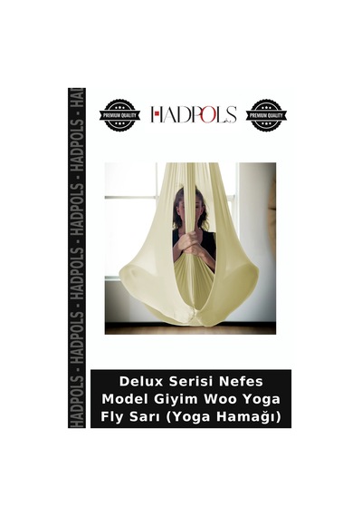 Delux Serisi Nefes Model Giyim Woo Yoga Fly Sarı Yoga Hamağı