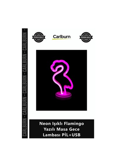 Özel Üretim Dekoratif Modern Estetik Neon Işıklı Flamingo Yazılı Masa Gece Lambası Pil+usb Diğer