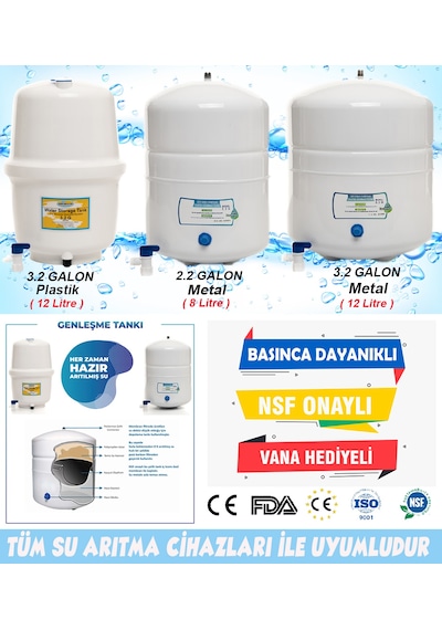 Su Artıma Cihazı 2.2 Galon Metal Tank 8 Litre