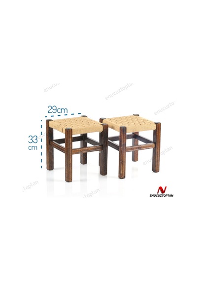Hasır Ipli Ahşap Tabure 33Cm | Id1959