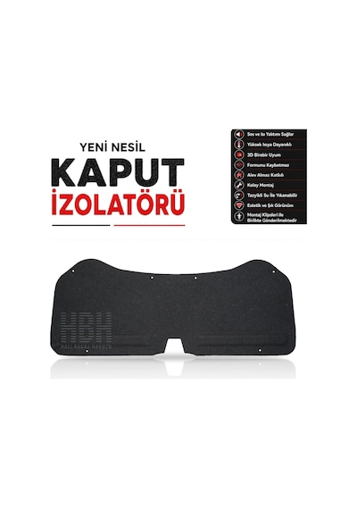 Toyota Auris Kaput Altı İzolatörü 2013 Sonrası + Klips Takımı