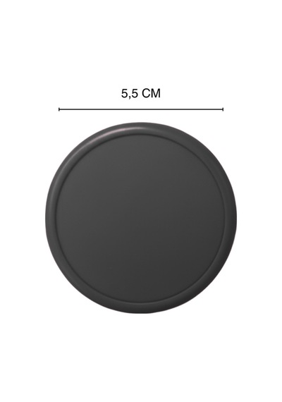 Siyah Çocuk Odası Mobilya Kulbu - 55 Mm - Abs Plastik Tekli Düğme Dolap Ve Çekmece Kulpu Siyah