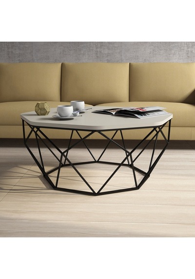Variant Diamond Metal Orta Sehpa - Krem