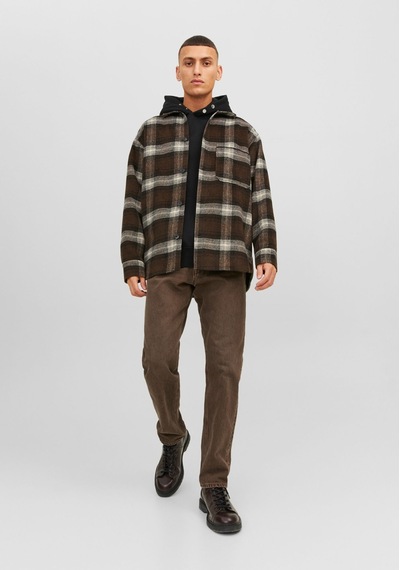 Jack & Jones Ekose Desenli Uzun Kollu Gömlek - Zac 12239303 Chocolate Brown Koyu Siyah Jack & Jones Ekose Desenli Uzun Kollu Gömlek - Zac 12239303 Chocolate Brown Koyu Siyah