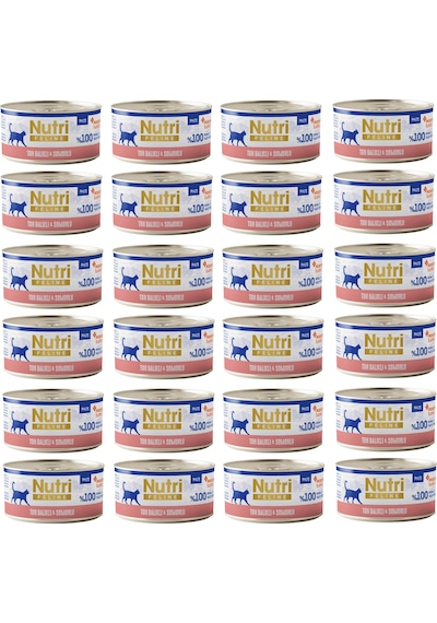 Nutri Feline Ton Balıklı Ve Somonlu Pate Tahılsız Yetişkin Kedi Konservesi 70 G X 24 Adet