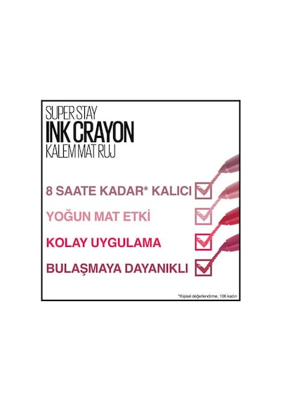 Maybelline New York Super Stay Ink Crayon Kalem Mat Ruj- Spiced Up - 105 On The Grind