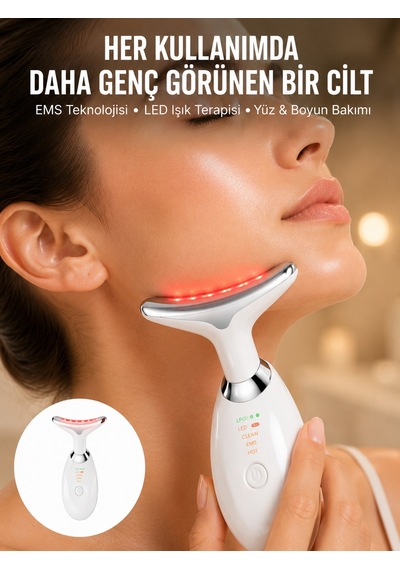 Led Işık Destekli Kırışıklık Karşıtı Yüz Bakım Aleti Yeni Nesil - Lisinya Çok Renkli