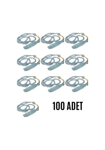 Namaz Tesbihi Vavlı 99'lu Cam İncili Amenerrasulü Dua Kartı İle Renk Hediyelik 100 Adet