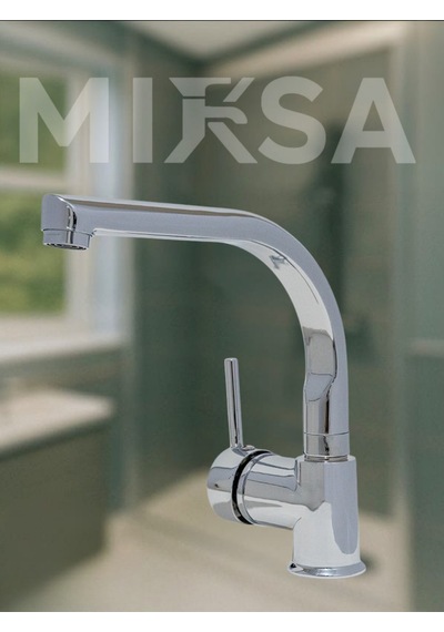 Armut Balıksırtı Borulubanyo Lavabo Bataryası Çeşmesi Musluğu Çift Su Girişli Krom