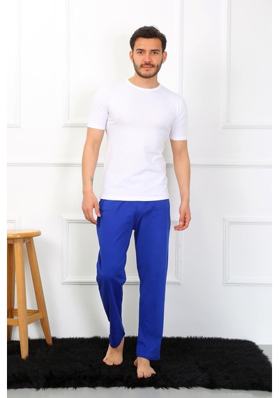 Akbeniz Erkek Pamuk Saks Tek Alt Pijama 27495 Saks Saks Mavi