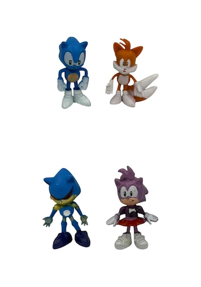 Sonic Tails Metal Sonik Amy Rose Oyuncak Karakter Seti 4lü