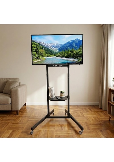 Vontech V5510ts 55-100'' Tekerlekli Ayaklı Tv Fuar Standı
