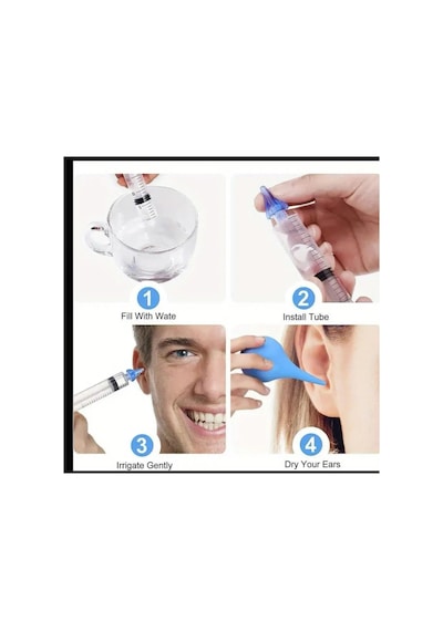 Sıno 3 Delikli Kulak Temizleme Şırınga Kiti, 20ml Manuel Kulak Kiri Temizleme Aracı