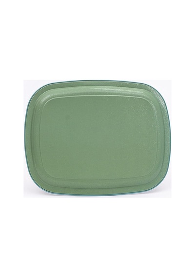 -ee171-9f Botanica Blue Desenli Oval Tepsi 24x31 Cm Botanica Blue