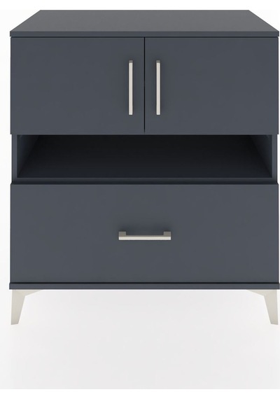Hyperion Şifonyer 3 Raflı Tek Çekmeceli 2 Kapaklı 88x44x96 Antrasit-antrasit Antrasit Hyperion Şifonyer 3 Raflı Tek Çekmeceli 2 Kapaklı 88x44x96 Antrasit-antrasit Antrasit