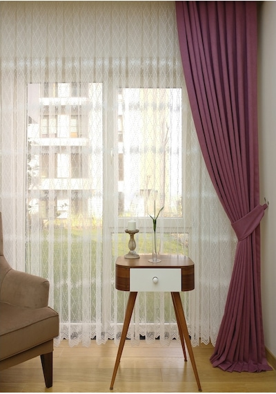 Evdepo Home Gül Kurusu Fon Perde Tek Kanat  (540058763) Gülkurusu