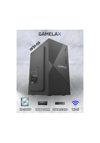 Gamelax OFİX-03 i5-12400 16 GB 256 GB SSD Free Dos Masaüstü Bilgisayar