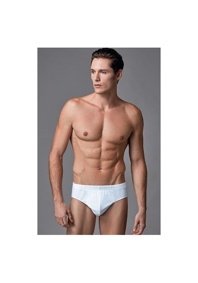 Eros %100 Pamuklu Klasik 2'li Erkek Slip Külot - Beyaz
