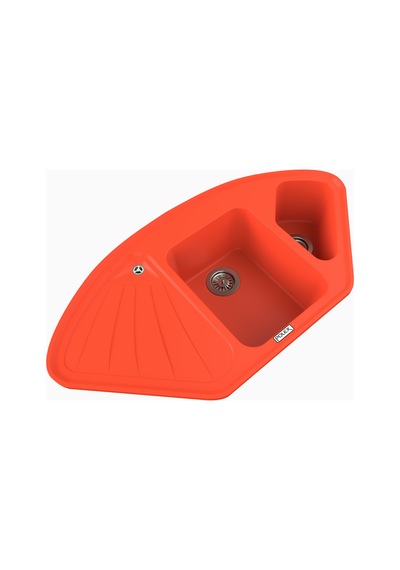 Polex Cristalüx Granit Evye P-CR1 Turuncu Tezgah Altı Ve Tezgah Üstü Mutfak Evyesi 104.5x57 CM