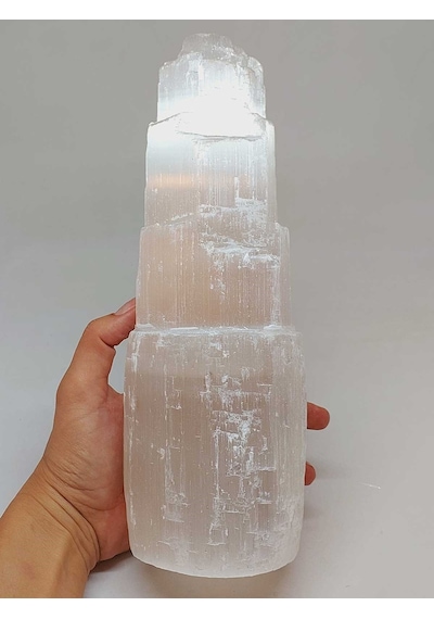 Selenit Kule Doğal Taş Lamba - 25cm 55756