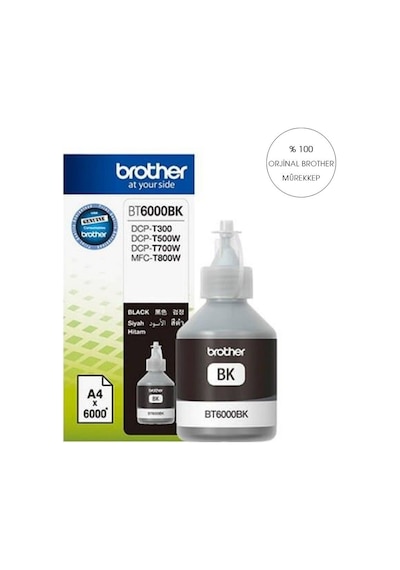 Brother Bt-6000bk Siyah Mürekkep / Dcp-t300 Dcp-t500w Dcp-t700w Mfc-t800w / Mfc-910