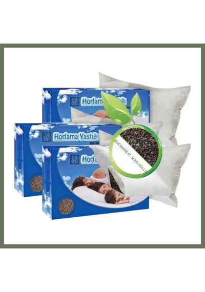 Bezos Süper Bonie Gürültüsüz Uyku Yastığı 3 Adet Karabuğday Yastığı 50x70cm Bezos1 Çok Renkli