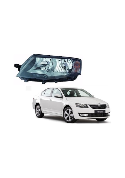 Skoda Octavia 2013-2016 Far Lambası Düz Far Sol
