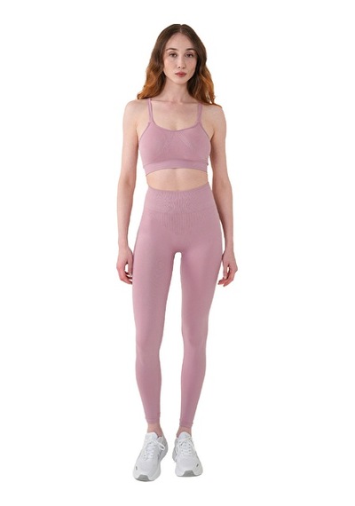 Musclecloth Nova Seamless Sırt Detaylı Bra Pembe