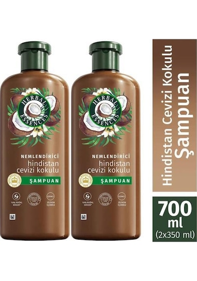 Herbal Essences Nemlendirici Hindistan Cevizi Kokulu Şampuan 2 x 350 ML