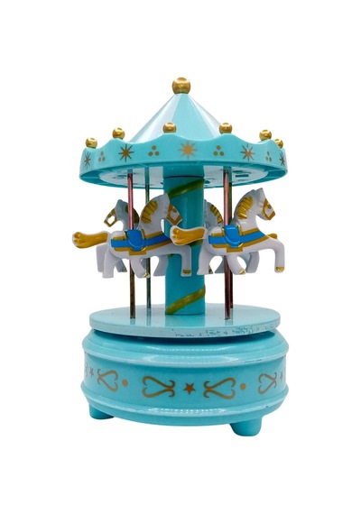 Atlı Karınca Müzik Kutusu Kurmalı Mavi Büyük No.1