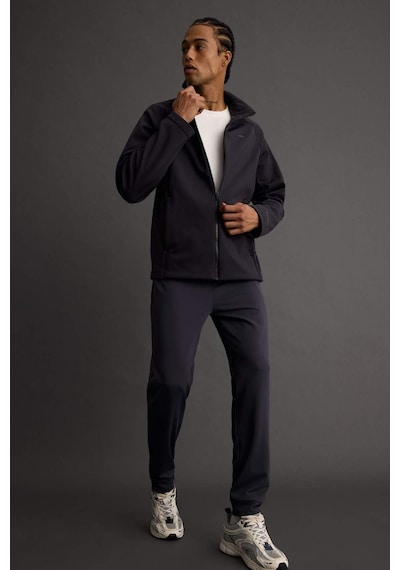 Defacto Defactofit Su İtici Slim Fit Dar Kesim Fermuarlı Softshell Yağmurluk E9495ax25auar214 Antrasit