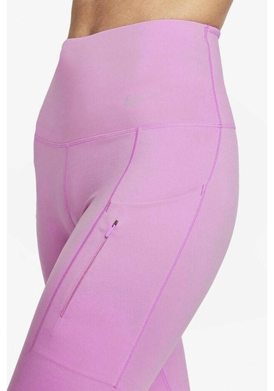 Nike Trainng Go Dri Fit İnfinalock 7/8 Leggings 6 Cepli Toparlayıcı Reflektörlü Antrenman Taytı Fuşya