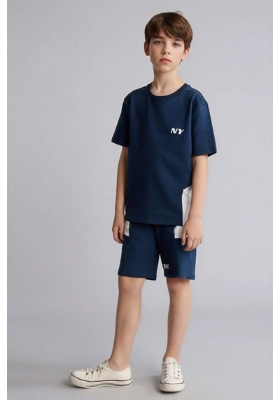 Defacto Sweatshirt Kumaşı 2li Takım Erkek Çocuk H0251a826smnv147 Lacivert-nv147