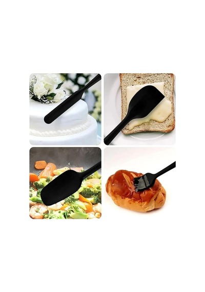 Silikon Spatula Takım Yanmaz Yapışmaz Mutfak Pasta Silikon Yumurta Fırçası Kaşık Bıçak Spatula Seti Çok Renkli