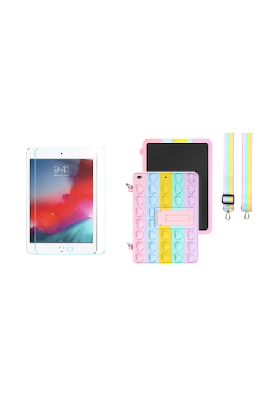 Ipad 9.7" Air A1474 / A1475 / A1476 Uyumlu Askılı Kılıf Popit Standlı Uyumlu Kapaklı Kılıf