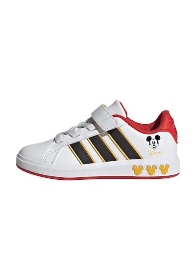 Adidas Adi Das Grand Court Mickey Whtcblackbogold Unisex Çocuk Beyaz Günlük Ayakkabı 31365 Beyaz