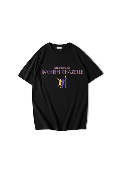 Brz Collectıon Brz Collection Unisex Oversize Damien Chazelle T-shirt Siyah