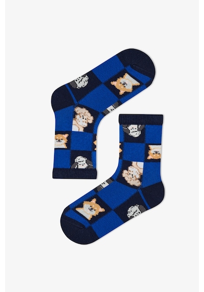 Penti Erkek Çocuk Mavi The Paw Club Pamuklu 4 Çift Soket Çorap