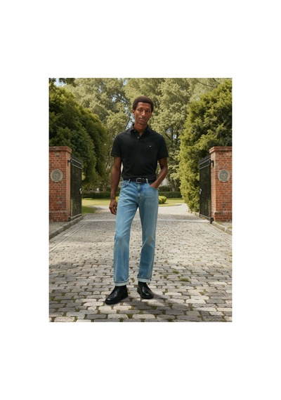 Tommy Hilfiger Polo Yaka Siyah Erkek T-shirt Bds