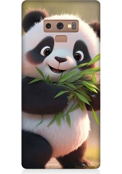 Samsung Galaxy Note 9 Uyumlu Sevimli Panda Ve Bambu Desenli Silikon Kılıf